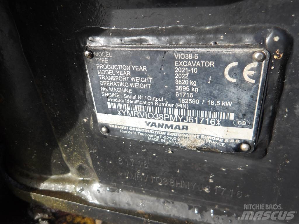 Yanmar Vio 38 Mini bageri < 7t