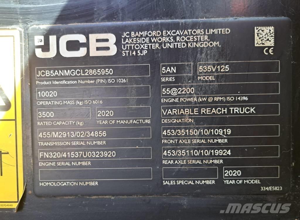 JCB 535 V 125 Teleskopski viljuškari