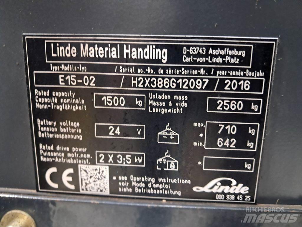 Linde E15-02 Električni viljuškari