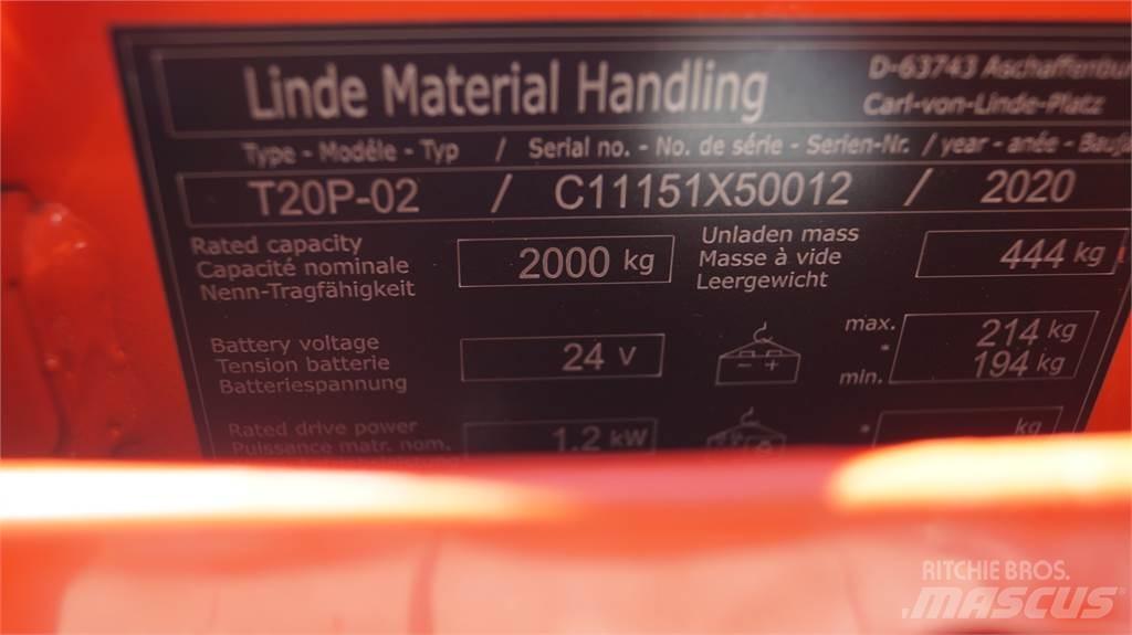 Linde T20P Nisko podizni električni viljuškar