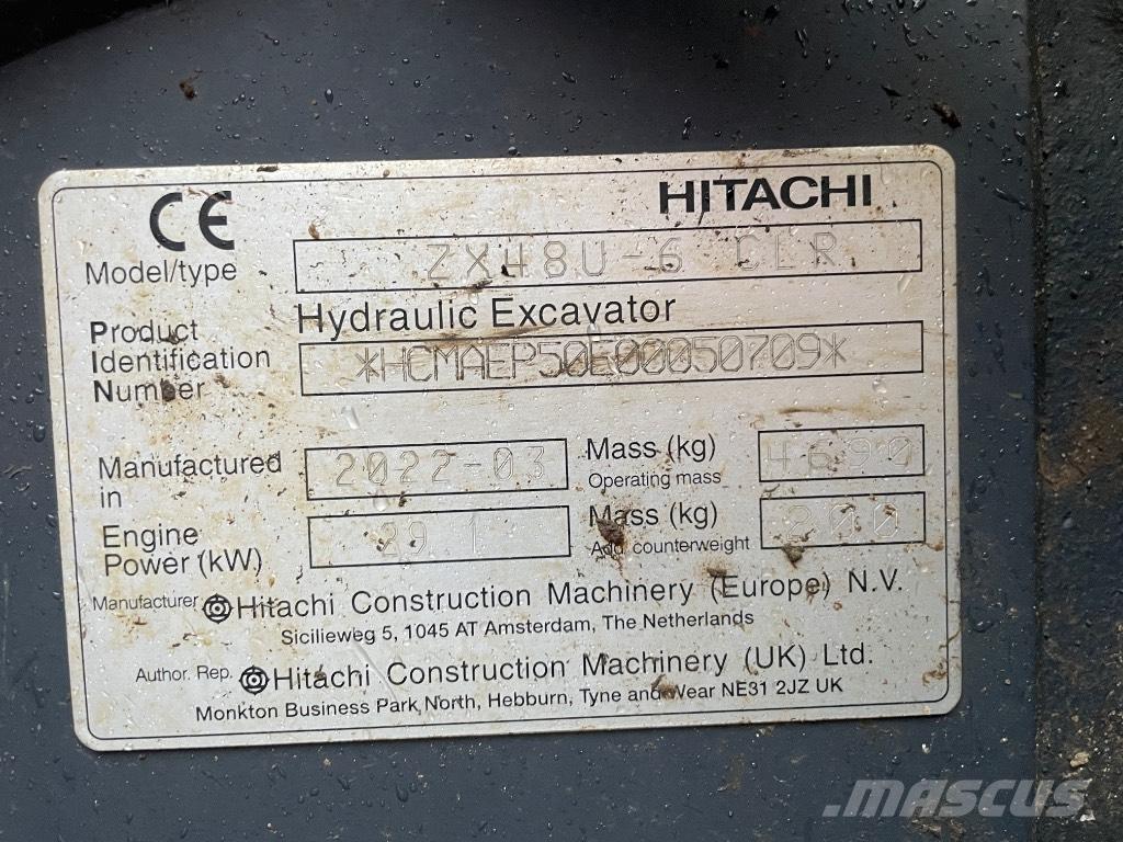 Hitachi ZX 48 U-6 Mini bageri < 7t