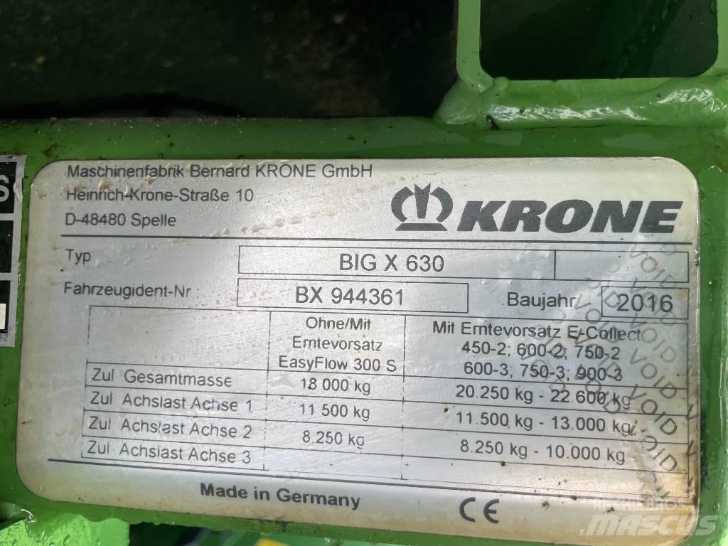 Krone Big X 630 Mašine za stočnu hranu sa sopstvenim pogonom