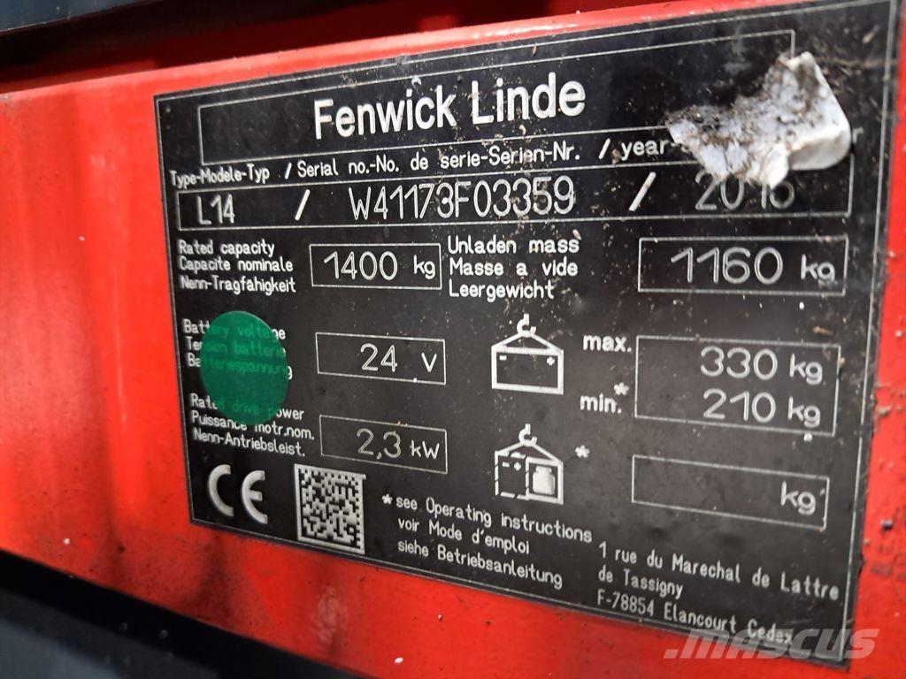 Linde L14 I Ručni električni viljuškar