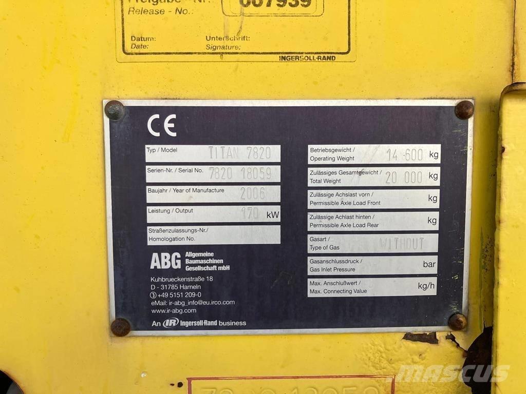 Volvo ABG 7820 Asfaltni finišeri
