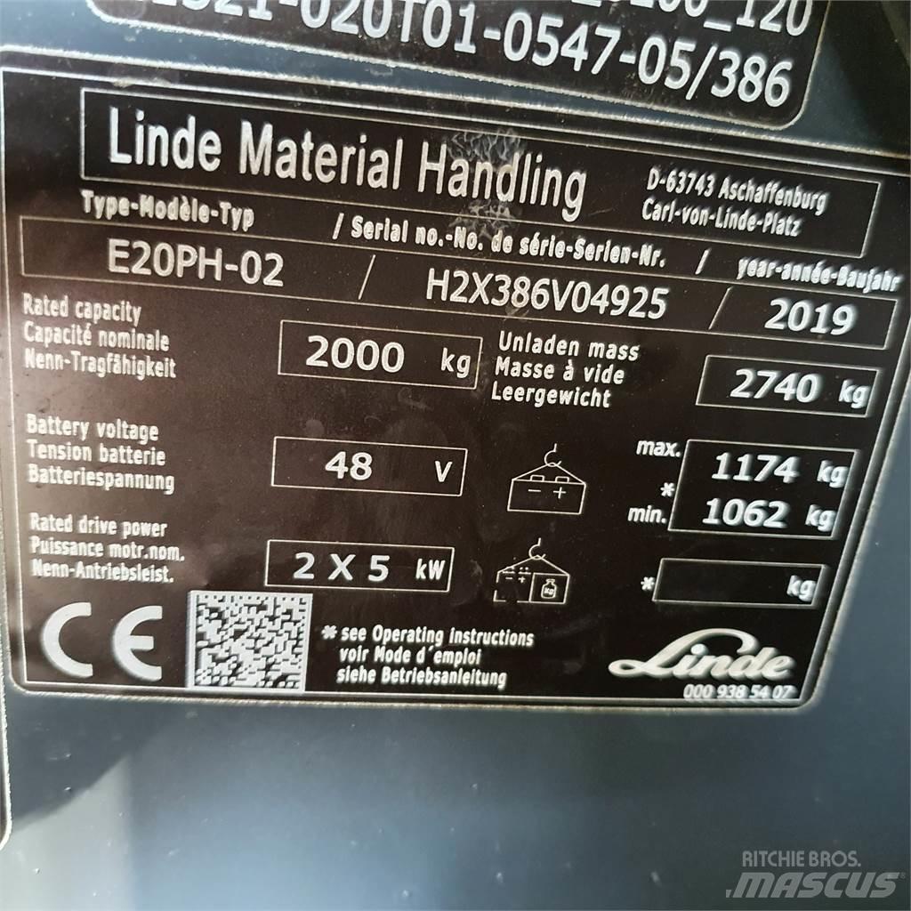 Linde E20PH Električni viljuškari