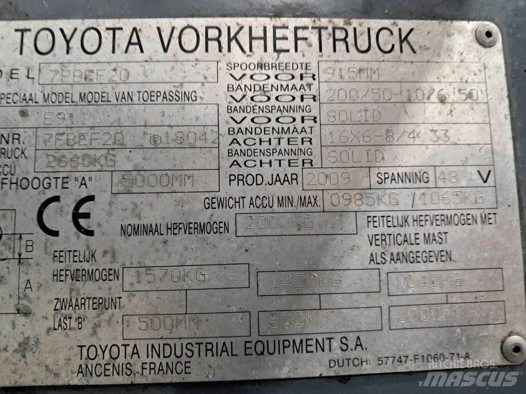 Toyota 7FBEF20 Električni viljuškari