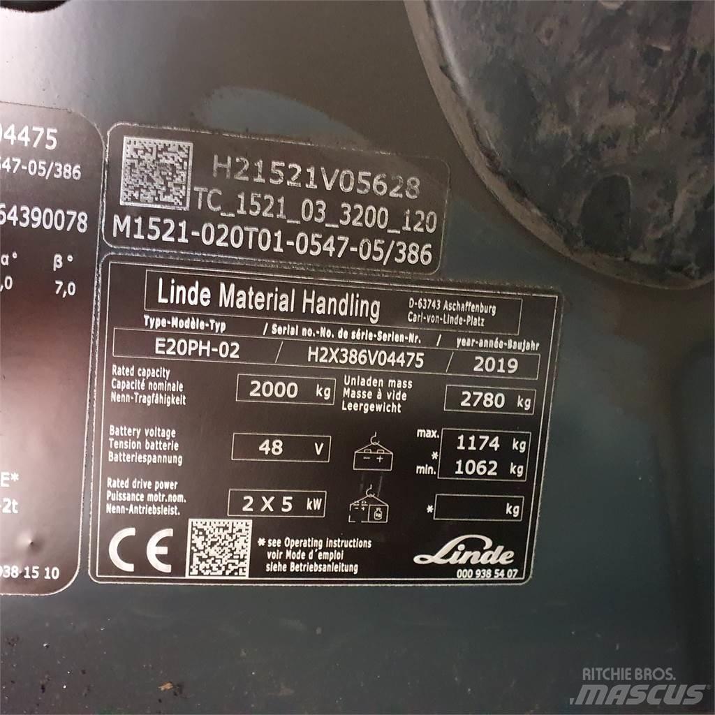 Linde E20PH Električni viljuškari
