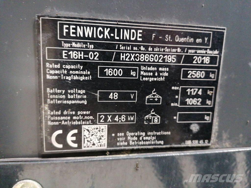 Linde E16H-02 Električni viljuškari