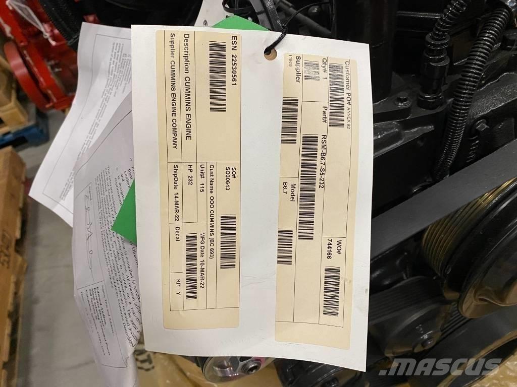 Cummins QSB6.7 Ostale poljoprivredne mašine