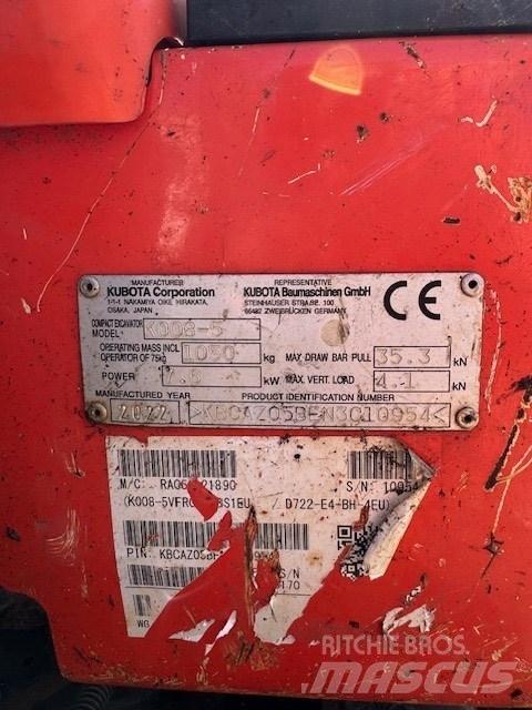 Kubota K 008-5 Mini bageri < 7t