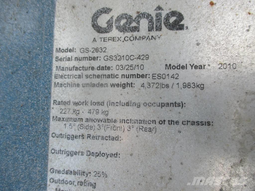 Genie GS 2632 Makazaste platforme
