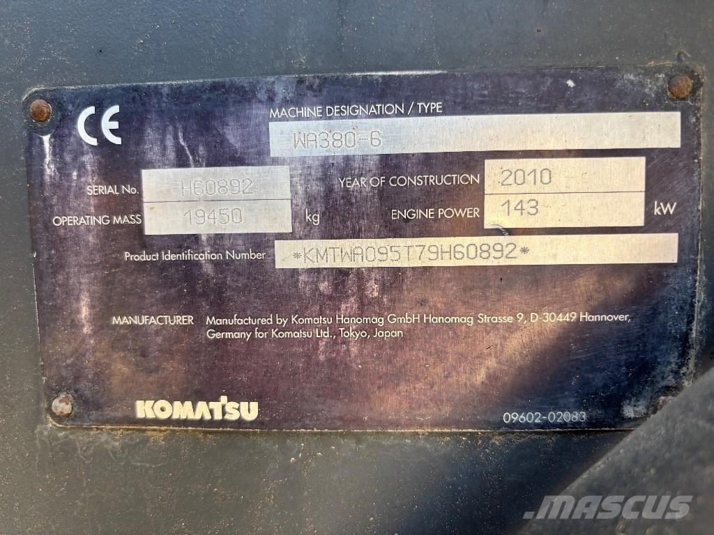 Komatsu WA 380-6 Utovarivači na točkove
