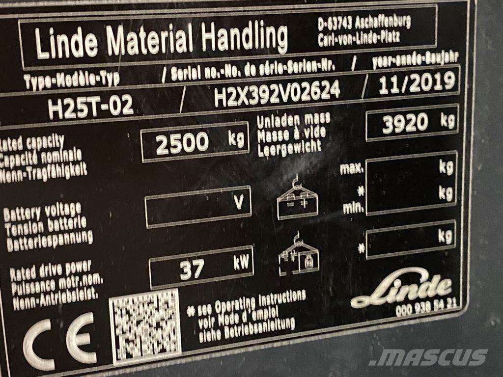 Linde H25T-02 Plinski viljuškari