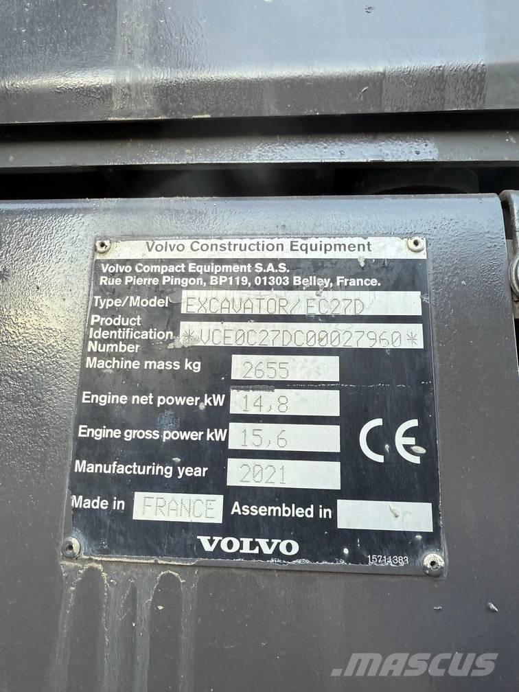 Volvo EC 27 D Mini bageri < 7t
