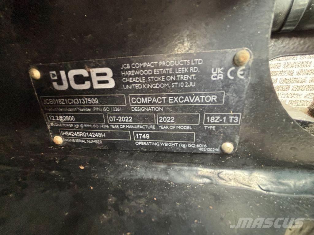 JCB 18Z Mini bageri < 7t