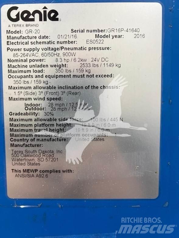 Genie GR20 Jarbolne penjajuće platforme