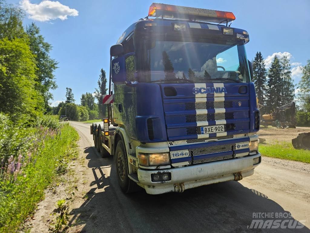 Scania 164 G 480 Rol kiper kamioni sa kukom za podizanje tereta