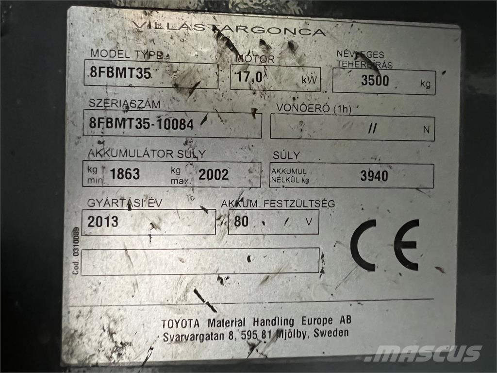 Toyota 8FBMT35 Električni viljuškari