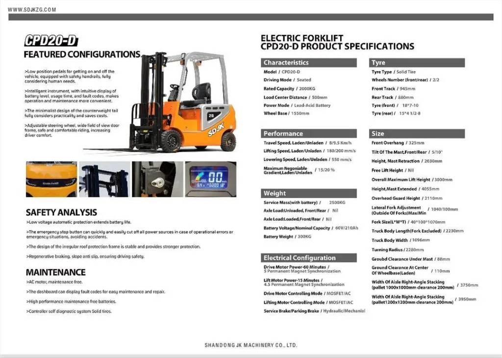  SDJK CPD 20 Electric Električni viljuškari