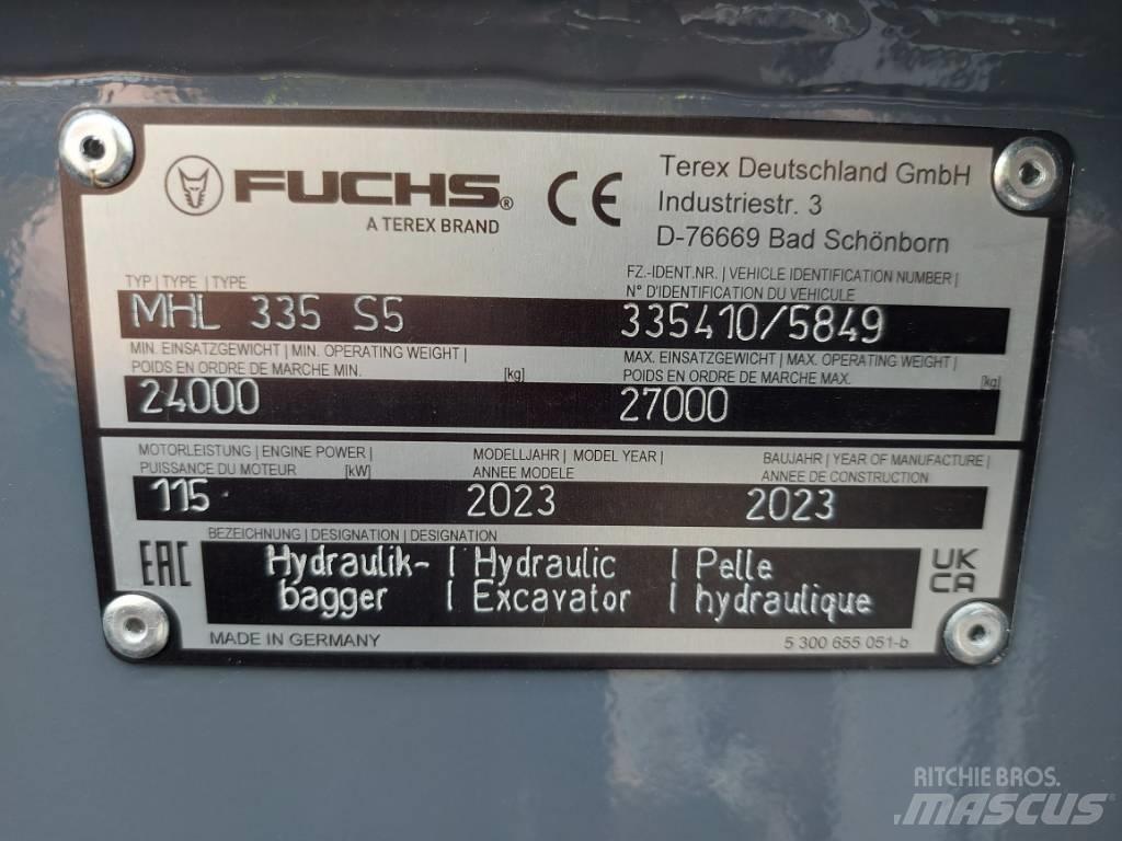 Fuchs MHL335F Bageri za prenos primarnih/sekundarnih sirovina