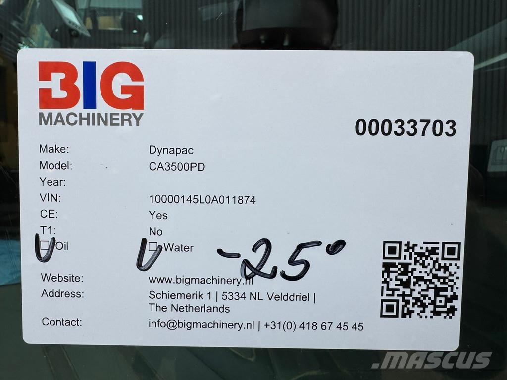 Dynapac CA3500PD Valjci sa jednim bubnjem
