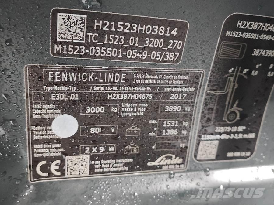 Linde E30L-01 Električni viljuškari