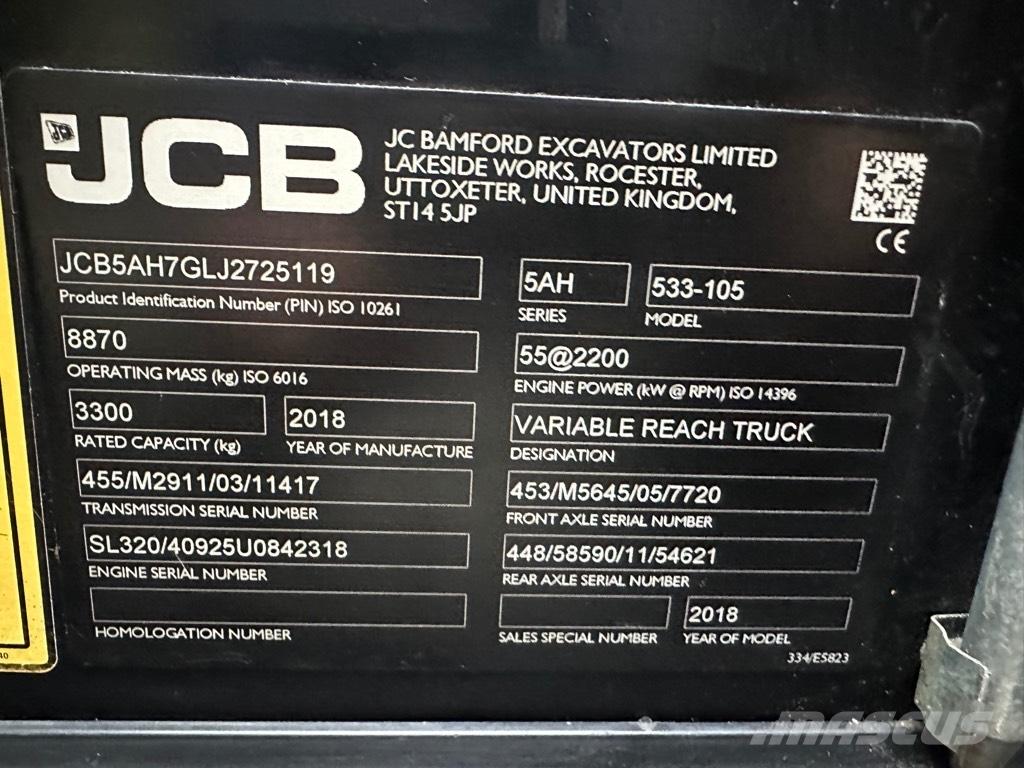 JCB 533-105 Teleskopski viljuškari