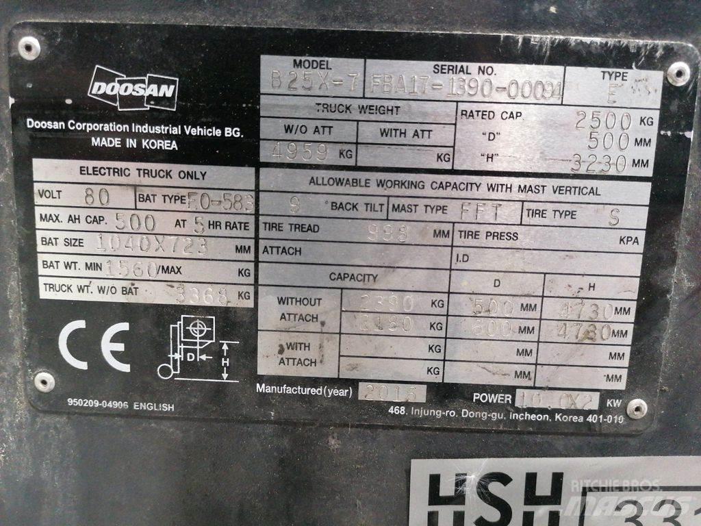 Doosan B25X-7 Električni viljuškari