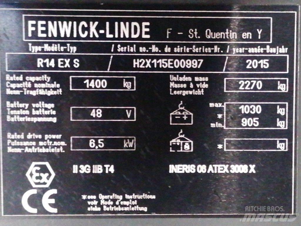 Linde R14 EX S Viljuškari sa pomičnim stupom