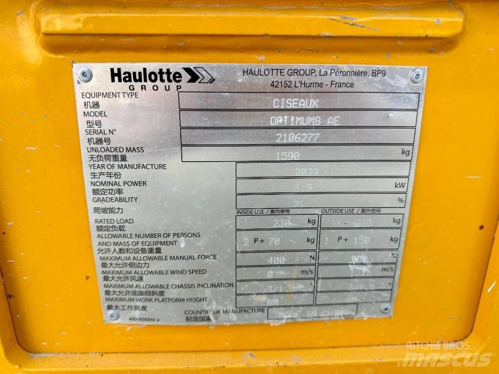 Haulotte OPTIMUM 8 Makazaste platforme