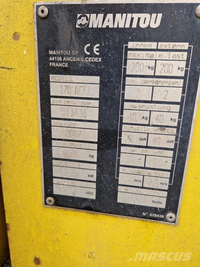 Manitou 170 AETJL Zglobne podizne platforme