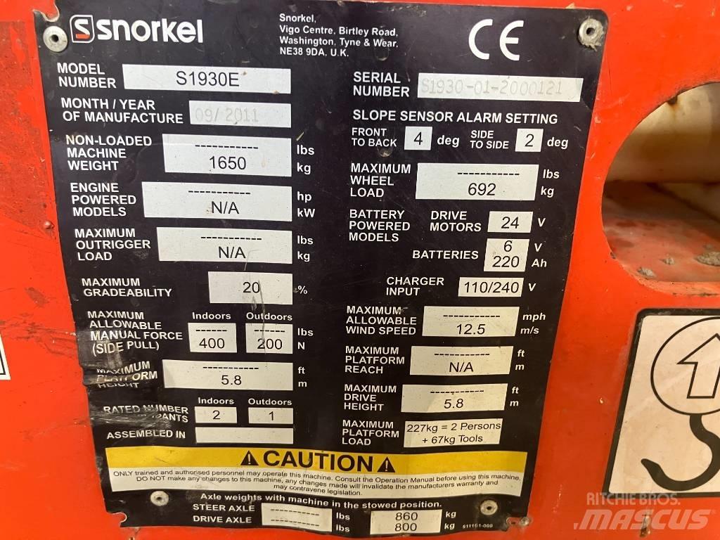 Snorkel S 1930 E Makazaste platforme