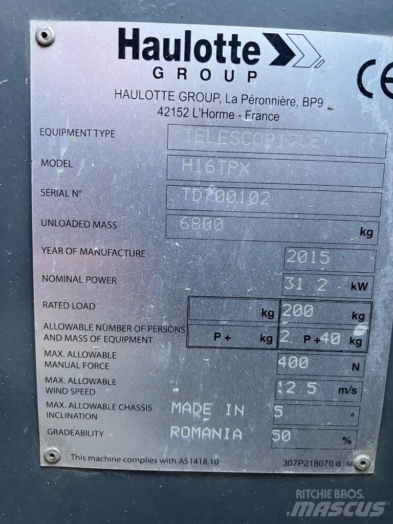 Haulotte H 16 TPX Zglobne podizne platforme