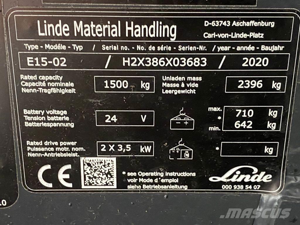 Linde E15-02 Električni viljuškari