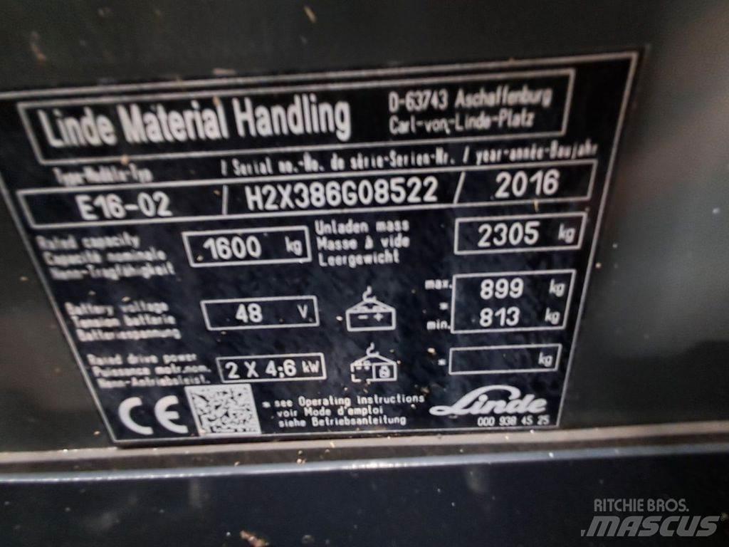 Linde E16-02 Električni viljuškari
