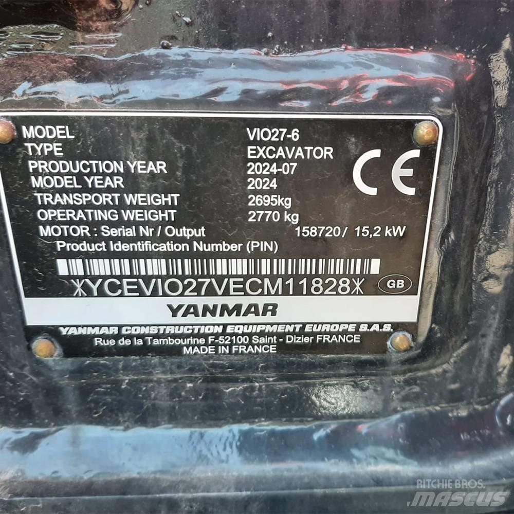 Yanmar Vio 27 Mini bageri < 7t