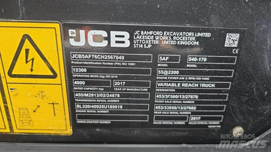 JCB 540-170 Teleskopski viljuškari