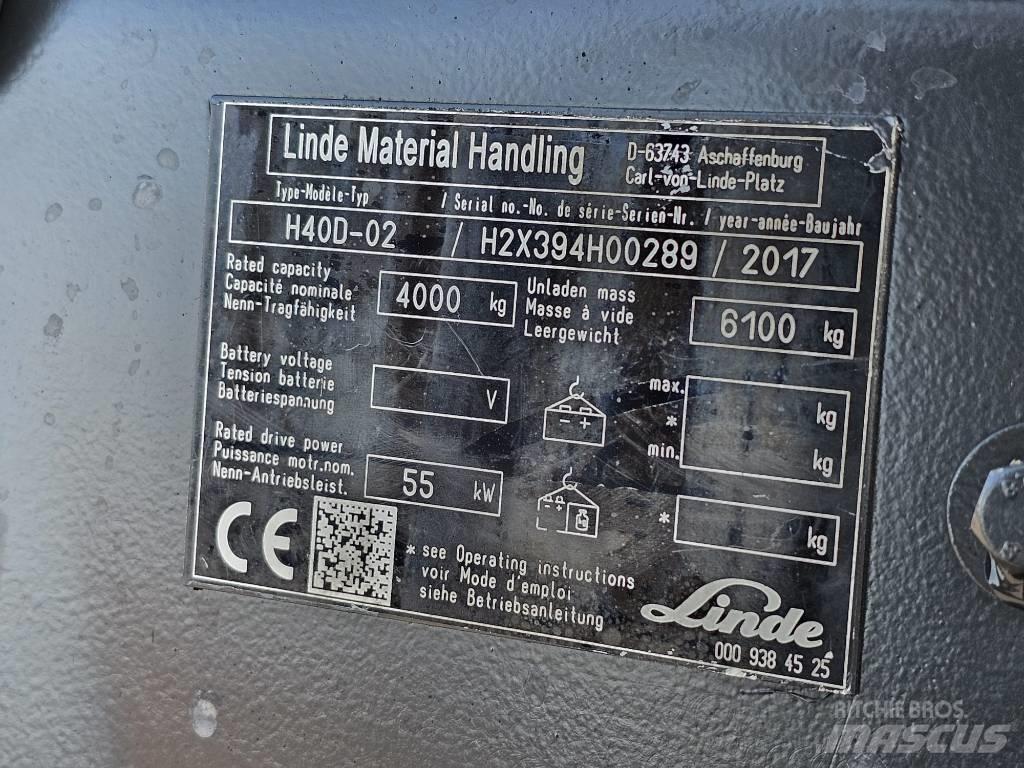 Linde H40D-02 Dizelski viljuškari