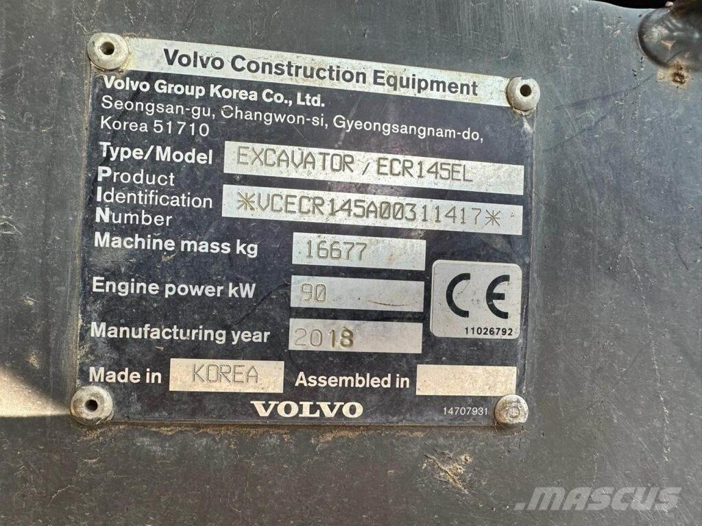 Volvo ECR145EL Bageri guseničari