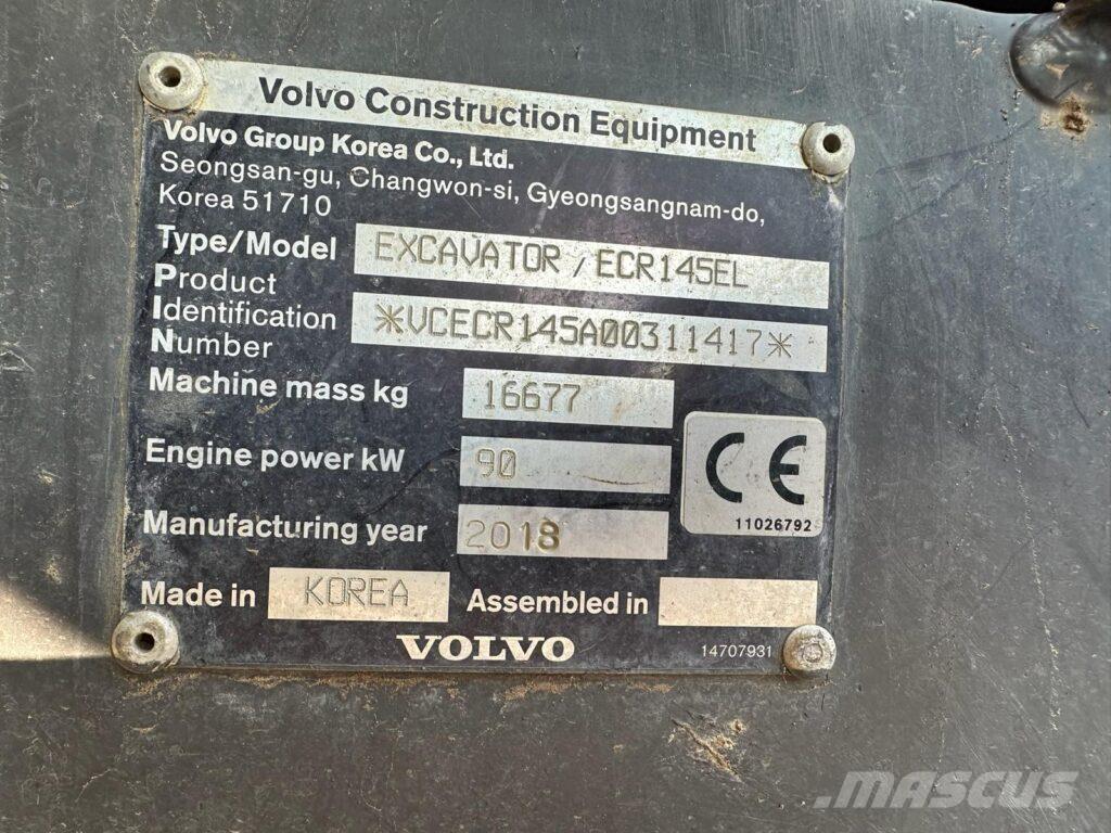 Volvo ECR145EL Bageri guseničari