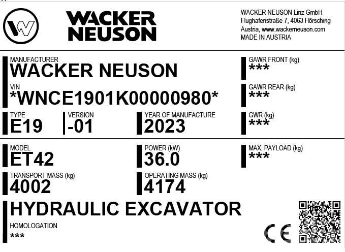 Wacker Neuson ET42 Bageri guseničari