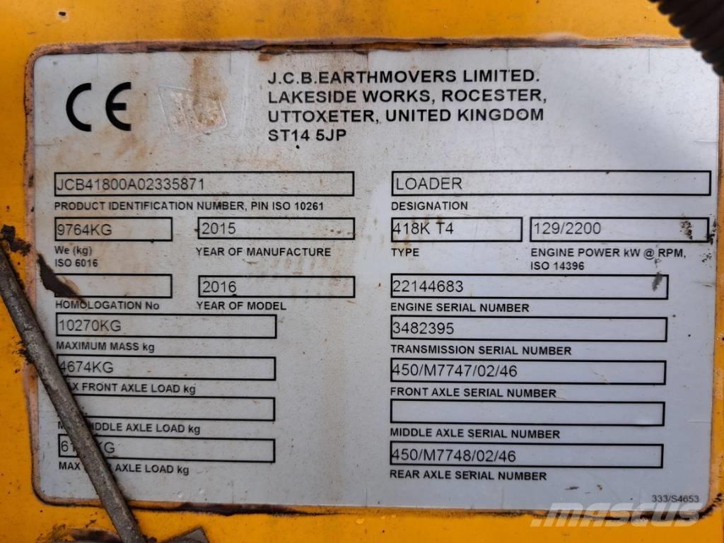 JCB 418 K Utovarivači na točkove