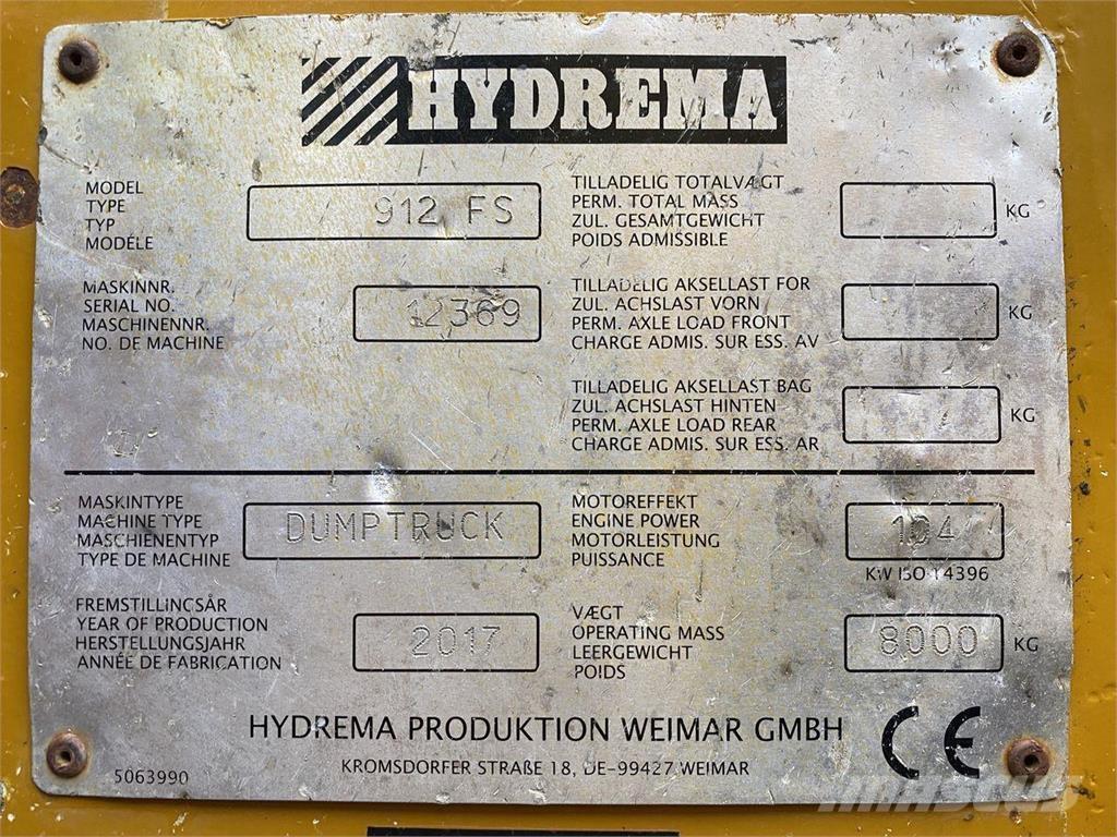Hydrema 912FS Damperi za gradilište