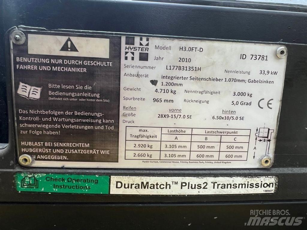 Hyster H 3.0 FT Dizelski viljuškari