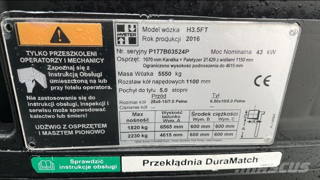 Hyster H 3.5 FT Plinski viljuškari