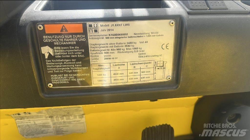 Hyster J 1.8 XNT Električni viljuškari