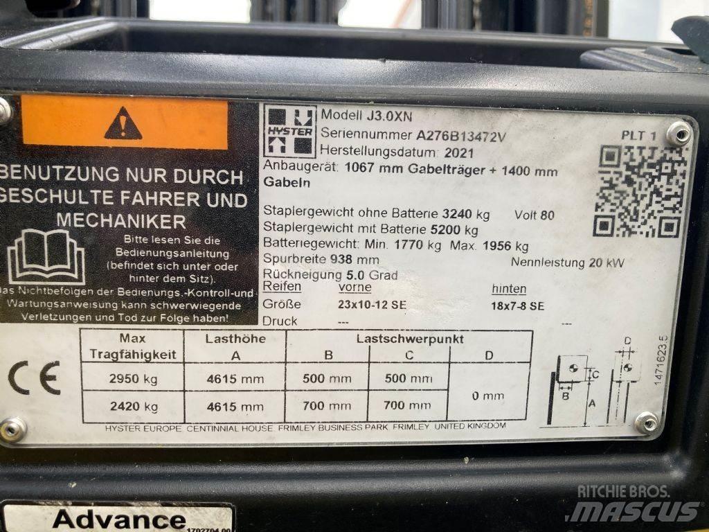Hyster J 3.0 XN Električni viljuškari