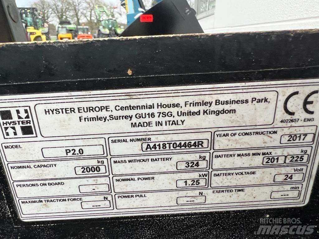 Hyster P 2.0 Nisko podizni električni viljuškar