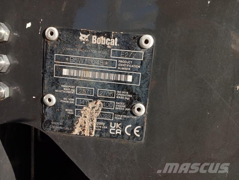 Bobcat E27Z Mini bageri < 7t