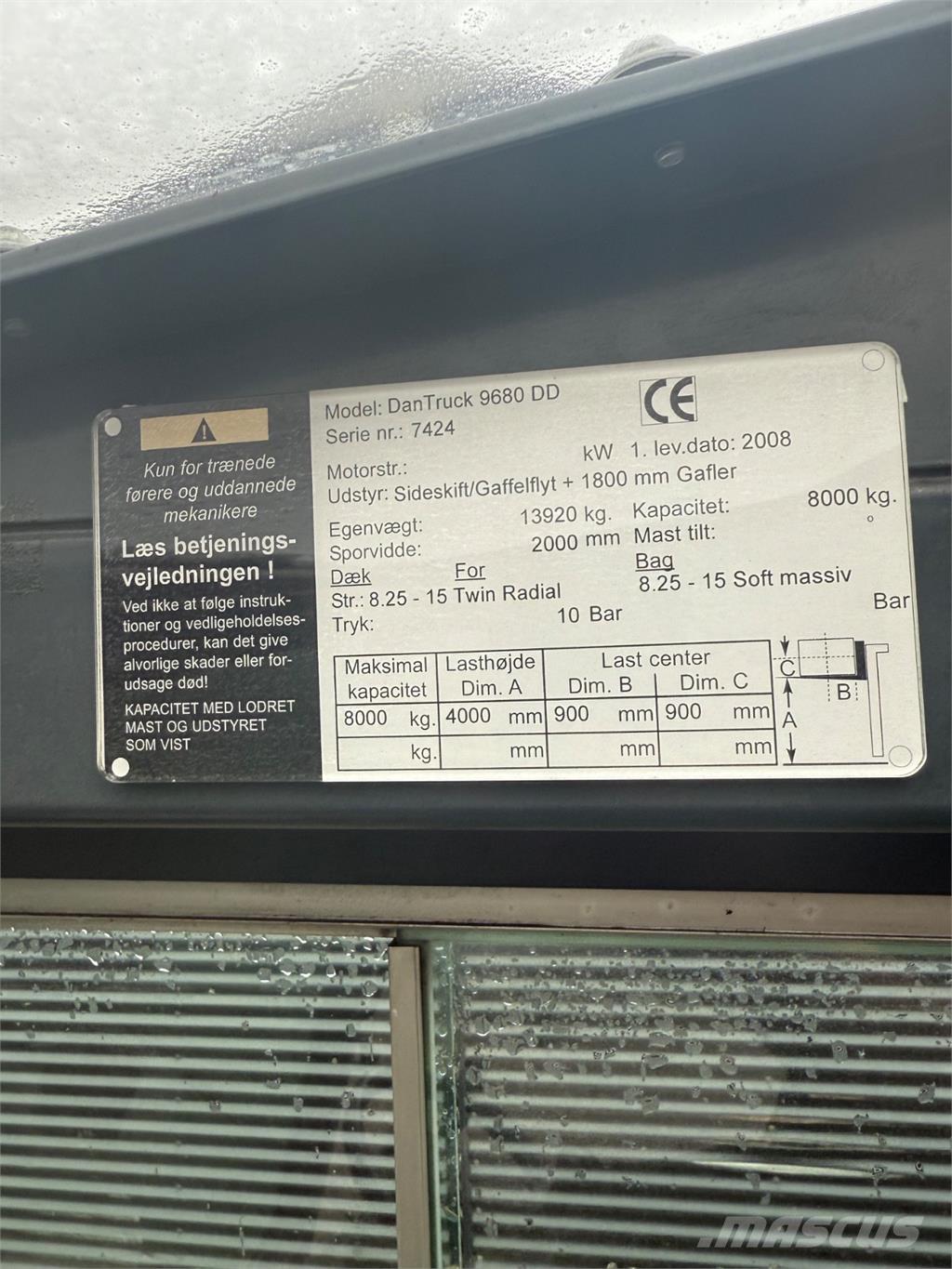 Dantruck 9680DD Dizelski viljuškari